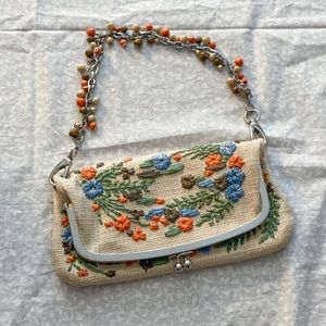 Embroidered Covertible Clutch Purse